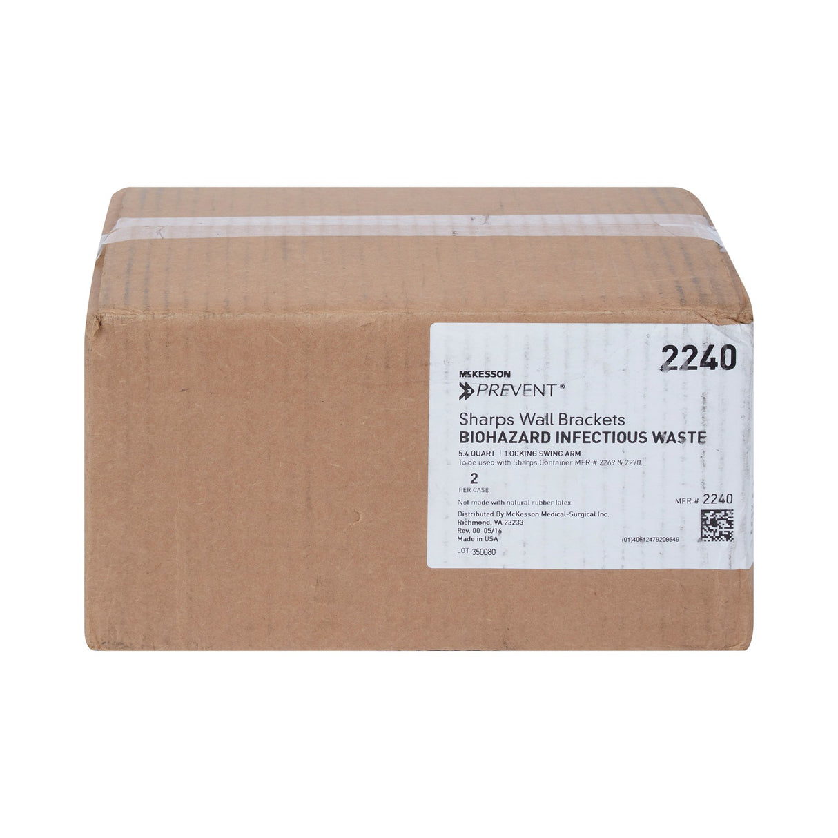 Sharps Container Bracket McKesson Prevent® Plastic Wall Mount Locking - BeHope