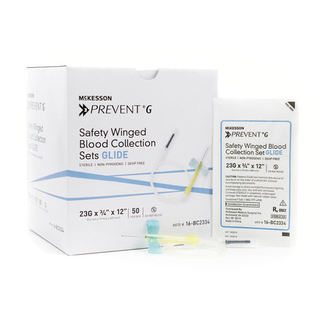Mckesson Prevent® G Safety Winged Blood Collection Set with Luer Adapter - BeHope