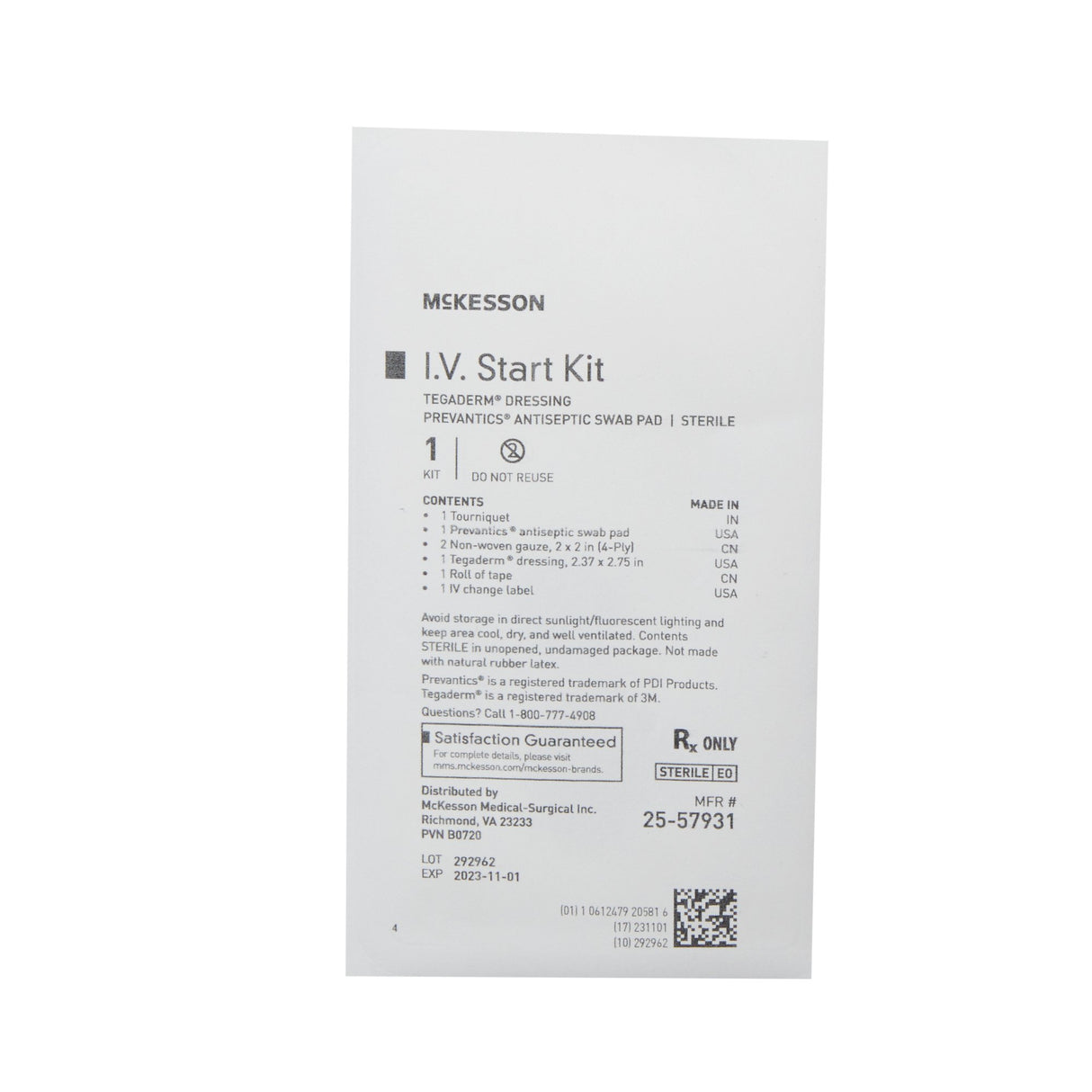 IV Start Kit McKesson Sterile - BeHope