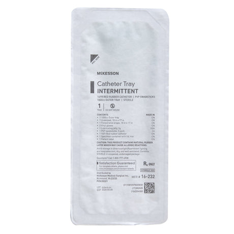 Intermittent Catheter Tray McKesson Urethral Sterile Single Use - BeHope