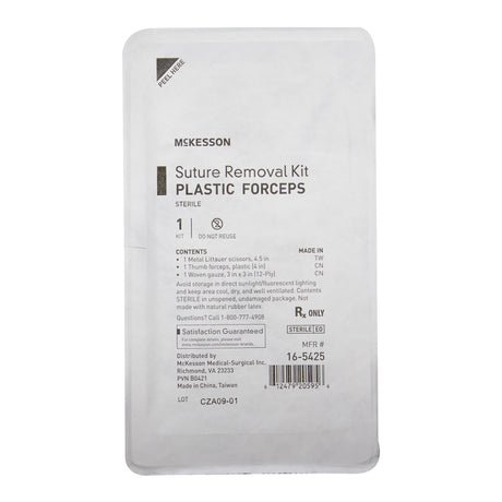 McKesson Suture Removal Kit with Plastic Forceps - BeHope