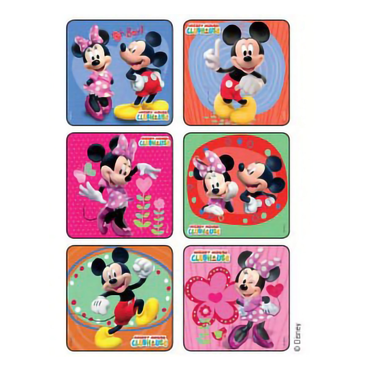 Disney® 75 per Roll Mickey and Minnie Mouse Glitter Sticker 2-1/2 Inch - BeHope