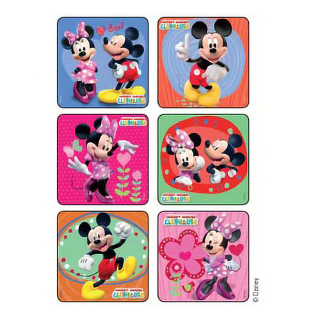 Disney® 75 per Roll Mickey and Minnie Mouse Glitter Sticker 2-1/2 Inch - BeHope