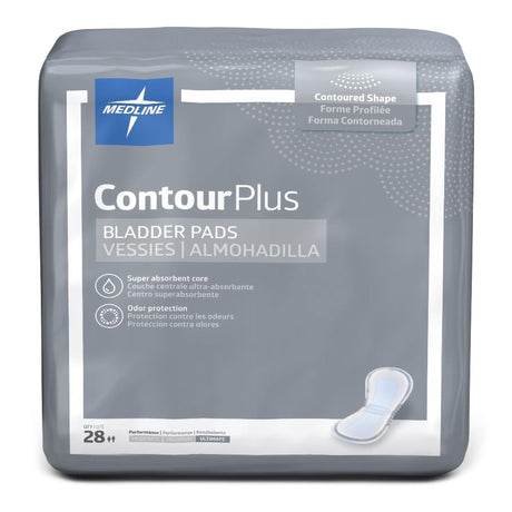 Bladder Control Pad Contour Plus Ultimate 8 X 17 Inch Heavy Absorbency Super Absorbent Core One Size Fits Most - BeHope