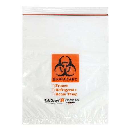 Specimen Transport Bag Lab Guard® Durable Document Pouch Zip Closure Biohazard Symbol - BeHope