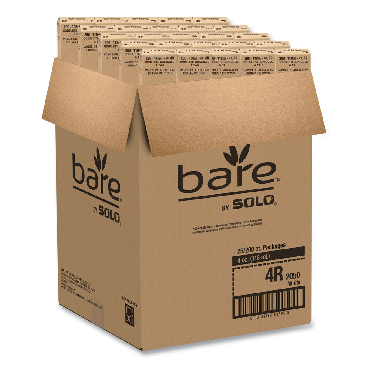 4 oz. Paper Paper Cone Cup White Disposable - BeHope