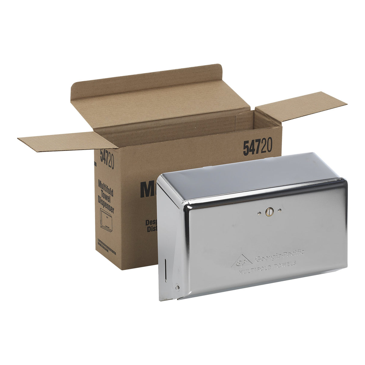 Paper Towel Dispenser Georgia-pacific® Manual Key Lock Metal Wall Mount - BeHope