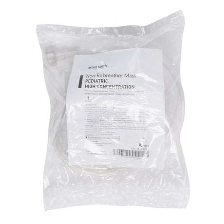 NonRebreather Oxygen Mask McKesson Elongated Style Pediatric Adjustable Head Strap / Nose Clip - BeHope