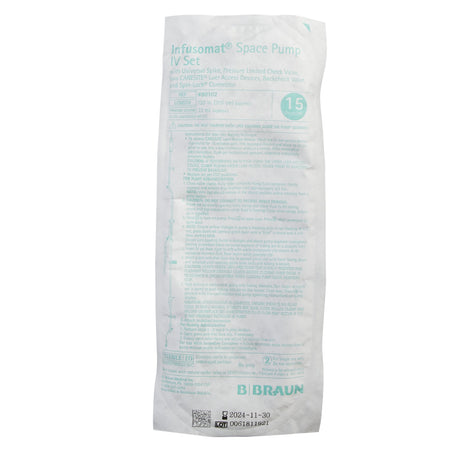 IV Pump Set Infusomat® Space® Pump 2 Ports 15 Drops / mL Drip Rate Without Filter 120 Inch Tubing Solution Without Flow Regulator - BeHope