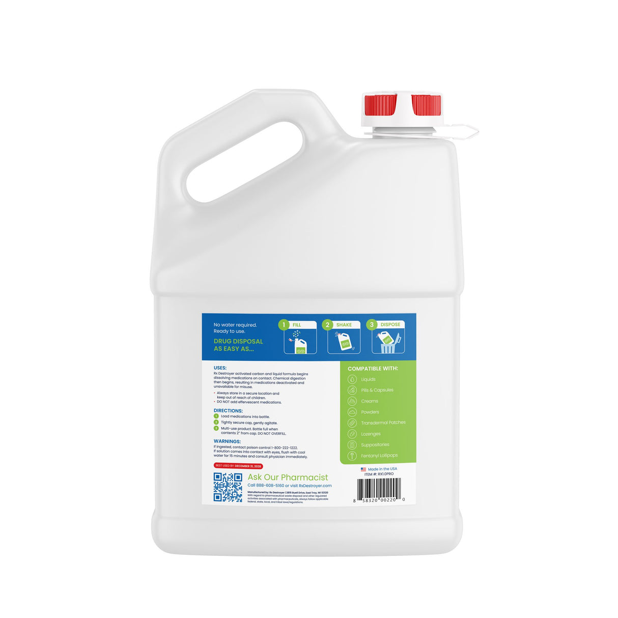 Drug Disposal System Rx Destroyer™ All-Purpose PRO Series 23 lbs. Carton Weight - BeHope