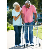 Deluxe Folding Walker, Two Button with 5" Wheels -BeHope