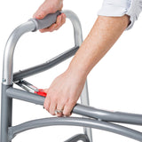 Bariatric Aluminum Two Button Folding Walker With Wheels - BeHope