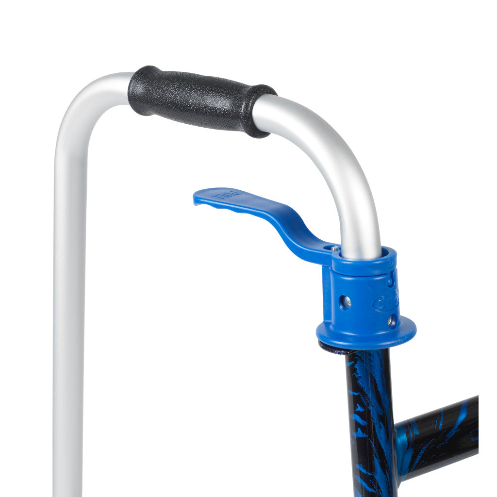 Deluxe, Trigger Release Folding Walker With 5" Wheels - BeHope