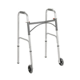 Folding Walker, Two Button With 5" Wheels - BeHope