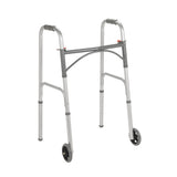 Folding Junior Walker, Two Button With 5" Wheels - BeHope