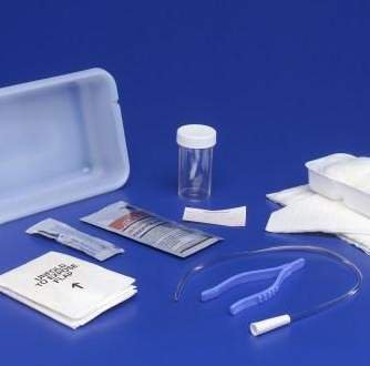 Intermittent Catheter Tray Curity™ Open System / Urethral 14 Fr. Without Balloon Red Rubber - BeHope