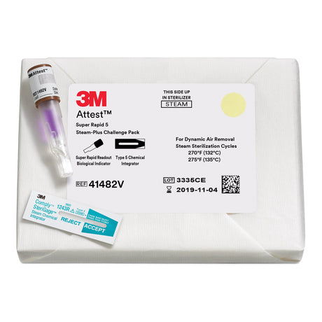 3M Attest™ Super Rapid Steam Sterilization Indicator Challenge Pack - BeHope