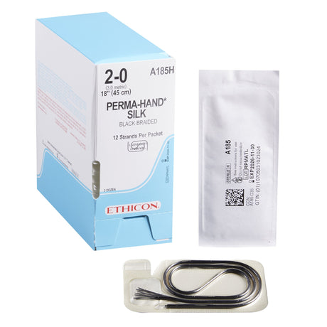 Nonabsorbable Suture without Needle Perma - Hand™ SUTUPAK™ Silk Braided Size 2-0 - BeHope