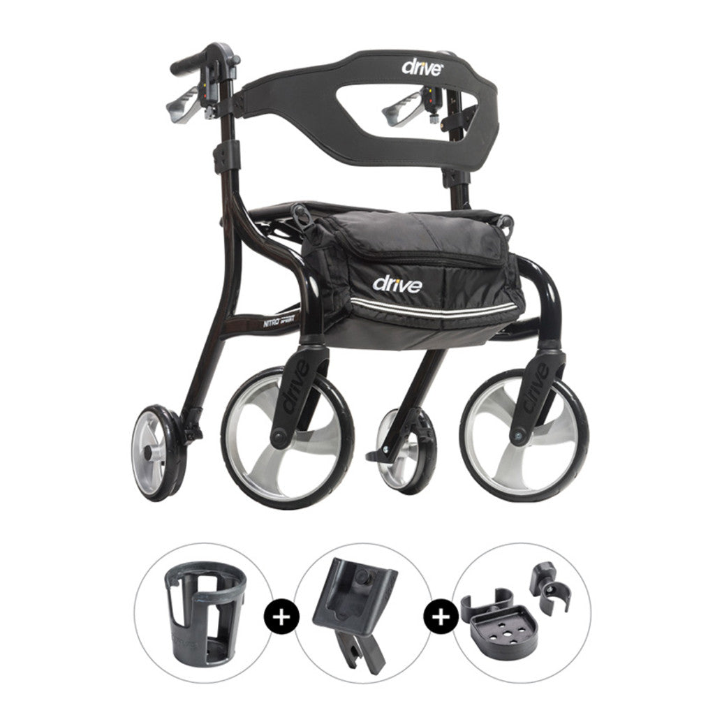Nitro® Sprint Rollator With Accessories - BeHope