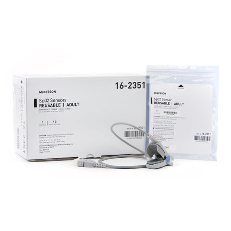 SpO2 Sensor McKesson Finger Adult Reusable 3 Foot Cord - BeHope