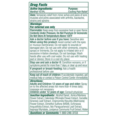 Topical Pain Relief Biofreeze® Professional 360° 10.5% Strength Menthol Spray 4 oz. - BeHope