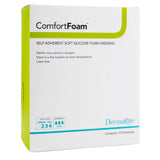Foam Dressing ComfortFoamâ„¢ 4 X 5 Inch Without Border Film Backing Silicone Face Rectangle Sterile - BeHope