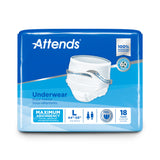 Absorbent Underwear Attends® Care Pull On with Tear Away Seams Adult Large Unisex Disposable Heavy Absorbency - BeHope
