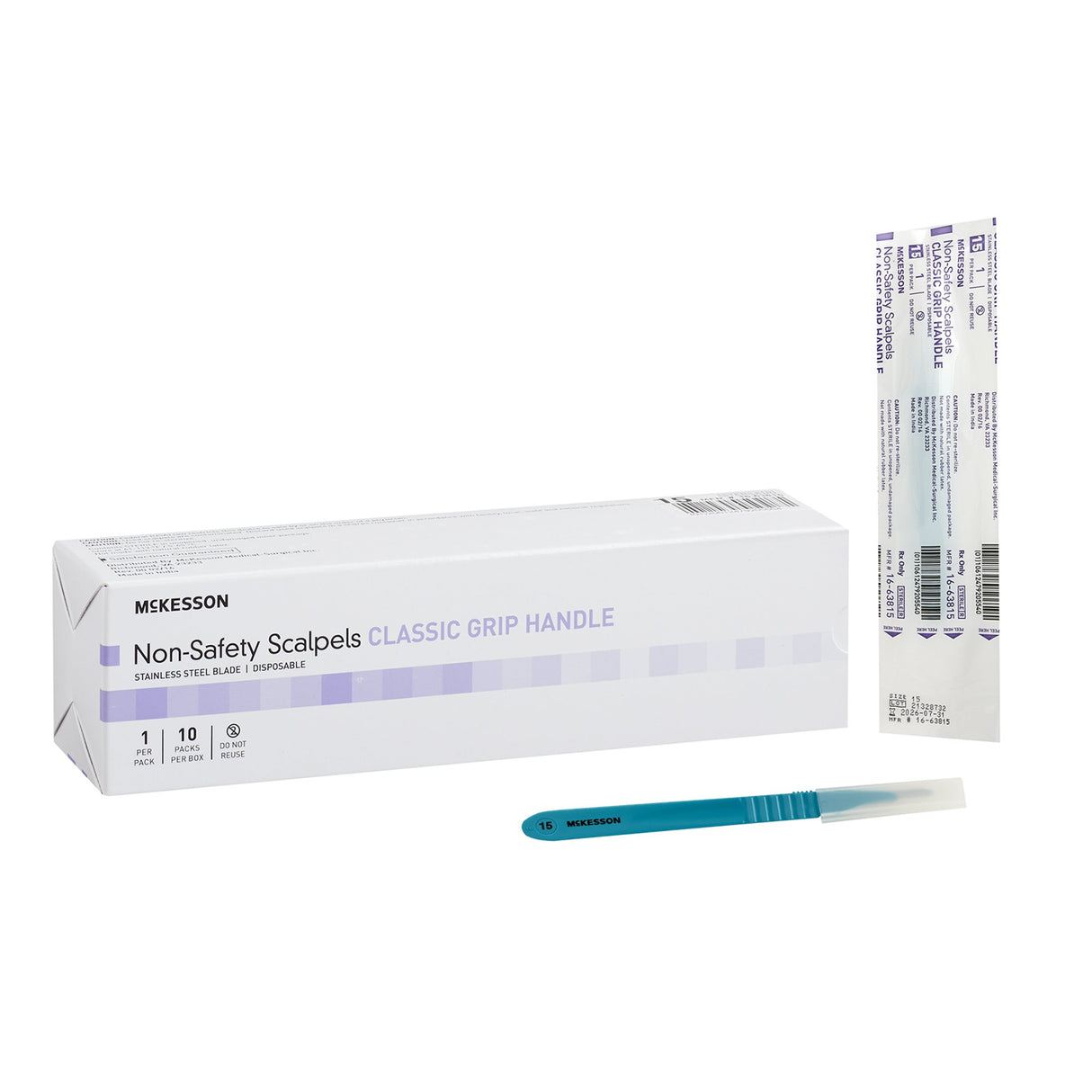 Scalpel McKesson Stainless Steel Plastic Handle Sterile Disposable - BeHope