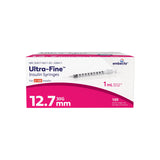 Standard Insulin Syringe with Needle Ultra-Fine™ 1 mL 1/2 Inch 30 Gauge NonSafety Regular Wall - BeHope