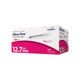 Standard Insulin Syringe with Needle Ultra-Fine™ 1 mL 1/2 Inch 30 Gauge NonSafety Regular Wall - BeHope