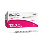 Standard Insulin Syringe with Needle Ultra-Fine™ 1 mL 1/2 Inch 30 Gauge NonSafety Regular Wall - BeHope