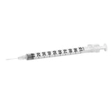 Standard Insulin Syringe with Needle Ultra-Fine™ 1 mL 1/2 Inch 30 Gauge NonSafety Regular Wall - BeHope