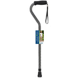 Offset Handle Cane Black Wave -BeHope