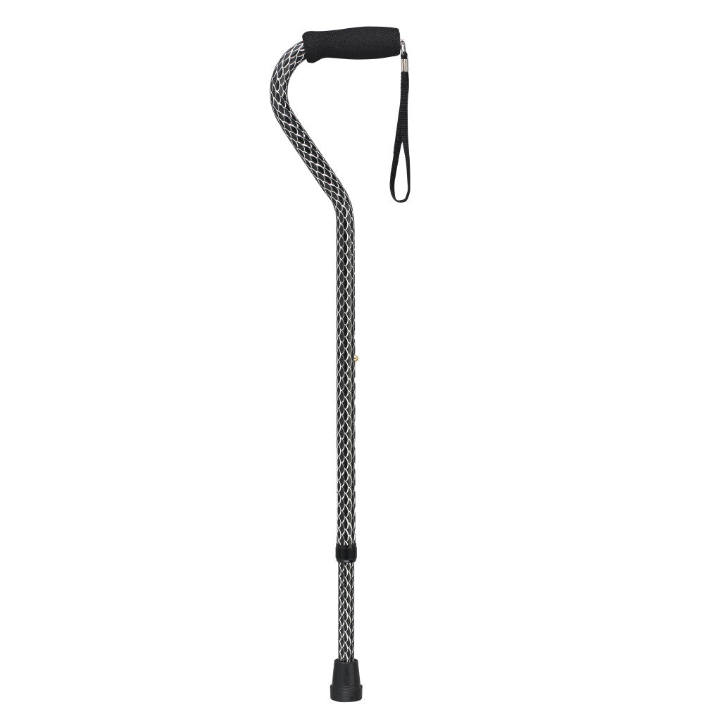 Offset Handle Cane Black Wave -BeHope