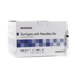 Safety Hypodermic Syringe With Needle Mckesson 3 Ml 1-1/2 Inch 23 Gauge Thin Wall - Behope