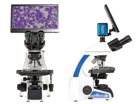 Innovation Series Biological Microscope Siedentopf Type Trinocular Head Infinity Plan 4X, 10X, 20X, 40X, 100X 90 to 240V, 50/60Hz Mechanical Stage - BeHope