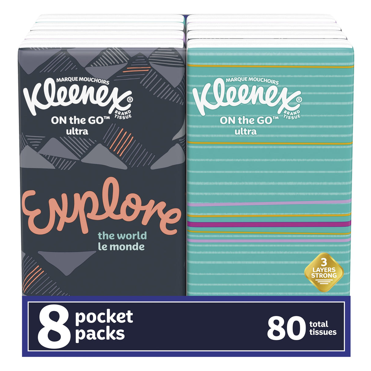 Facial Tissues Kleenex® Pocket Pack Soft Gentle On-The-Go - BeHope