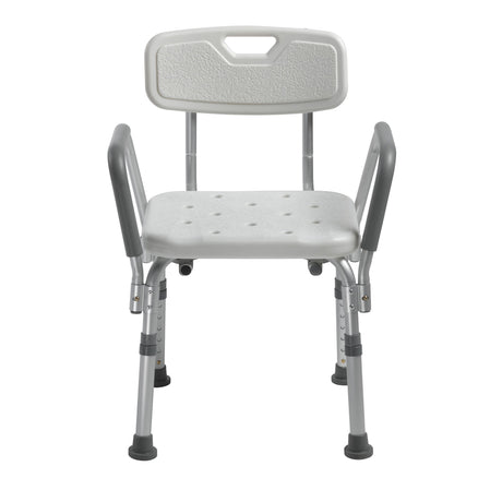 Bath Bench drive™ Padded Removable Arms Aluminum Frame With Backrest 16 Inch Seat Width 300 lbs. Weight Capacity - BeHope