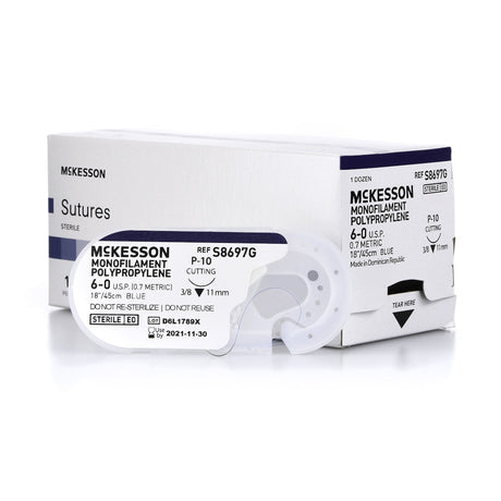Nonabsorbable Suture McKesson Polypropylene Reverse Cutting Needle - BeHope
