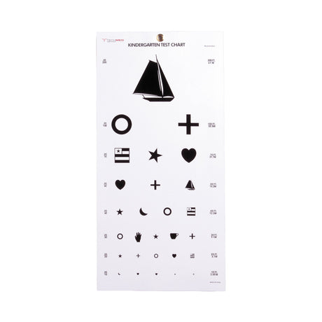 Preschool Eye Test Chart Mckesson Plastic Non-Reflective 20 Foot Distance - BeHope