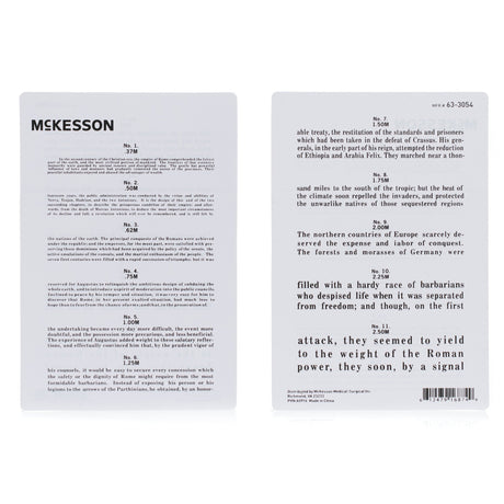 Vision Screening Card McKesson 12 Inch Distance Acuity Test - BeHope