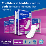 Bladder Control Pad Attends® Discreet Maximum 13 Inch Length Heavy Absorbency Polymer Core One Size Fits Most - BeHope