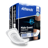 Bladder Control Pad Attends® Male Guard 12-1/2 Inch Length Heavy Absorbency Polymer Core One Size Fits Most - BeHope