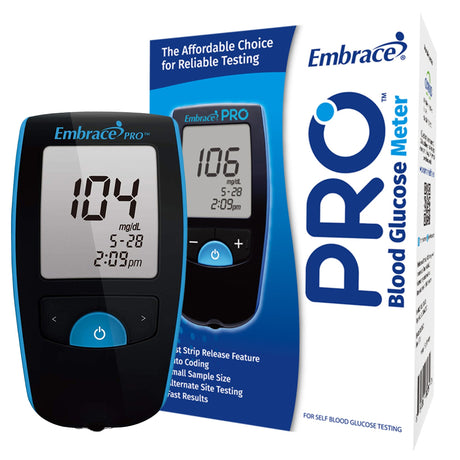 Blood Glucose Meter Embrace® 5 Second No Coding 500 Result Memory - BeHope