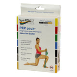 Exercise Resistance Band Set Sup-R Band® PEP Pack® Black / Silver / Gold 5 Inch X 5 Foot X-Heavy to 3X-Heavy Resistance - BeHope