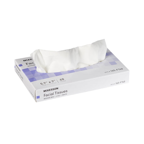 Facial Tissue McKesson White 5-7/10 X 7 Inch 40 Count - BeHope