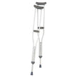 Underarm Crutches Adult 5 Foot 2 Inch to 5 Foot 10 Inch User Height Aluminum Frame 250 lbs. Weight Capacity - BeHope