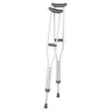 Underarm Crutches Adult 5 Foot 2 Inch to 5 Foot 10 Inch User Height Aluminum Frame 250 lbs. Weight Capacity - BeHope