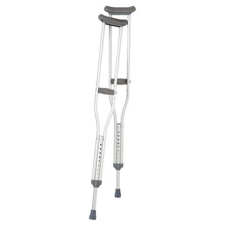 Underarm Crutches Adult 5 Foot 2 Inch to 5 Foot 10 Inch User Height Aluminum Frame 250 lbs. Weight Capacity - BeHope
