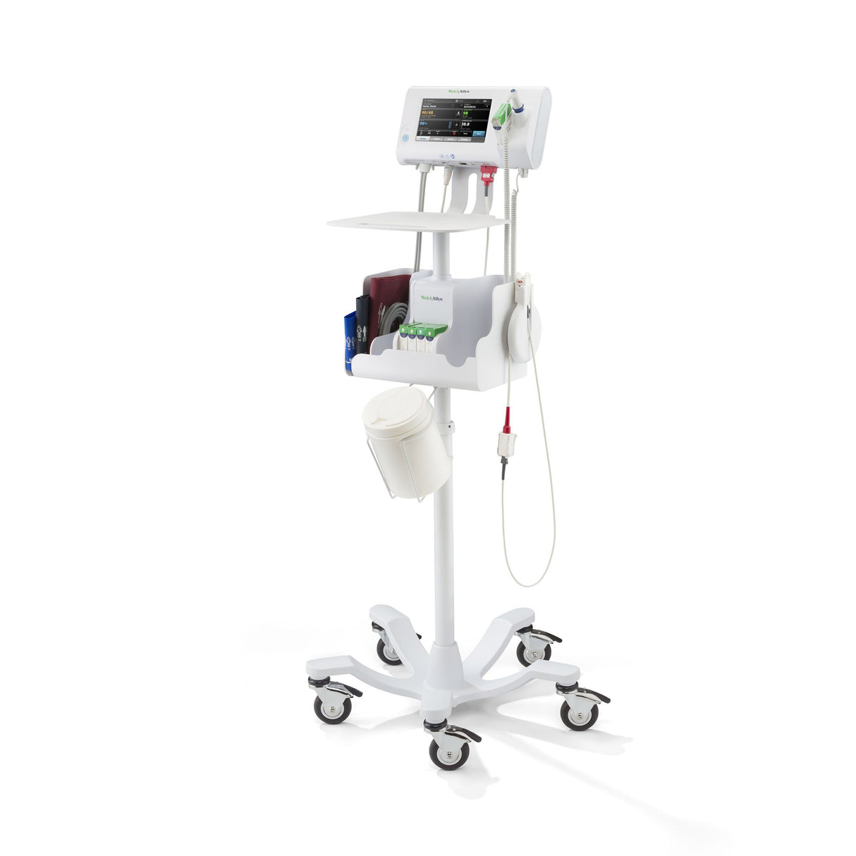 Spot Monitor Classic Mobile Stand Welch Allyn Provides Storage and Cable Management For use with Welch Allyn Connex Spot Monitors - BeHope